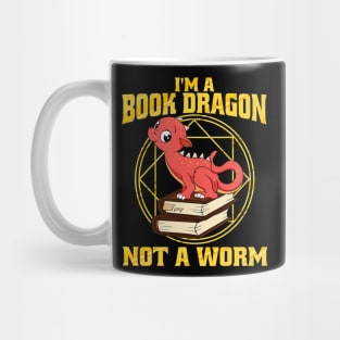 I'm A Book Dragon Not A Worm Mug